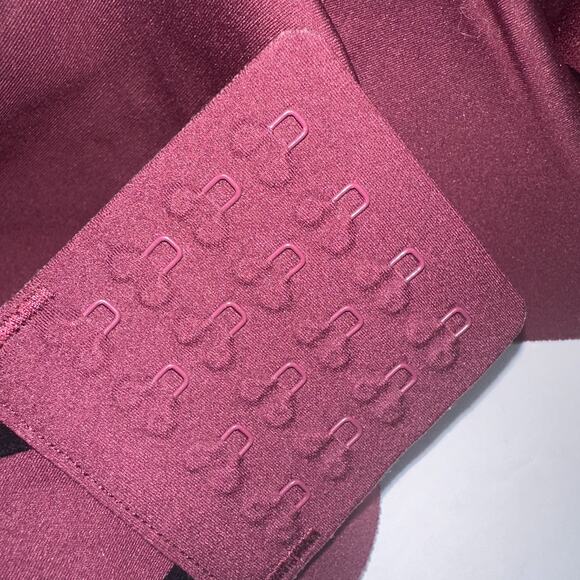 Honeylove Womens Silhouette Plus Sz Bra 1X Maroon Black Seamless Padded Wireless - Picture 5 of 7